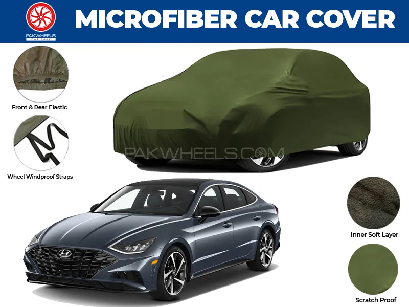 Hyundai Sonata 2021-2024 | Water Repellent and Anti Scratch Microfiber Car Top Cover Image-1
