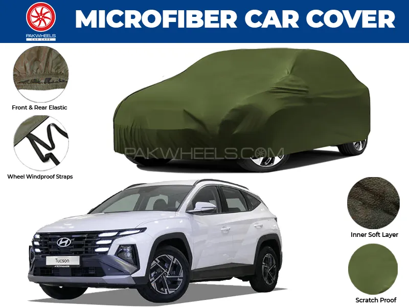 Hyundai Tucson 2025 | Water Repellent and Anti Scratch Microfiber Car Top Cover Image-1