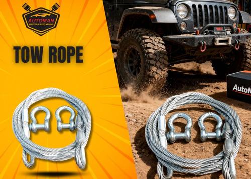 8mm Heavy Duty Steel Car Tow Rope with Hooks – Strong Towing Cable for All Vehicles | AutoManPK 8mm Heavy Duty Steel Car Tow Rope with Hooks – Strong Towing Cable for All Vehicles | AutoManPK