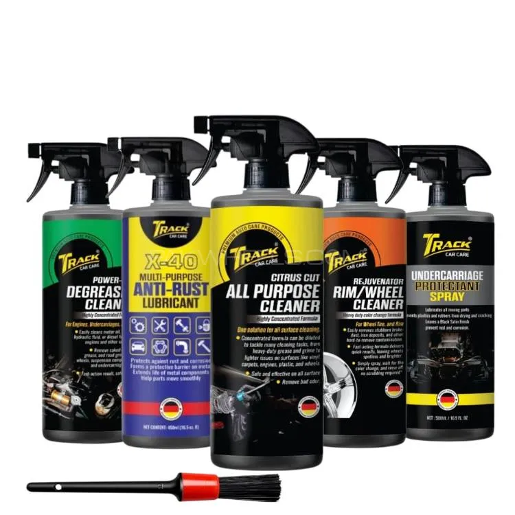 Track Ultimate Cleaning & Rust Protection Bundle of 5 With Free Detailing Brush Image-1