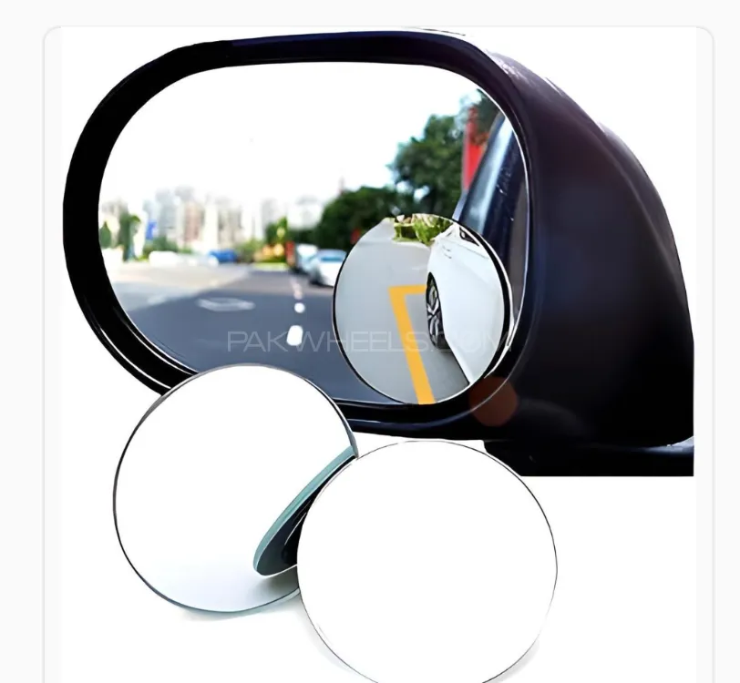 2 Pcs Adjustable Blind Spot Mirror | Wide Angle Rear View Lens Image-1