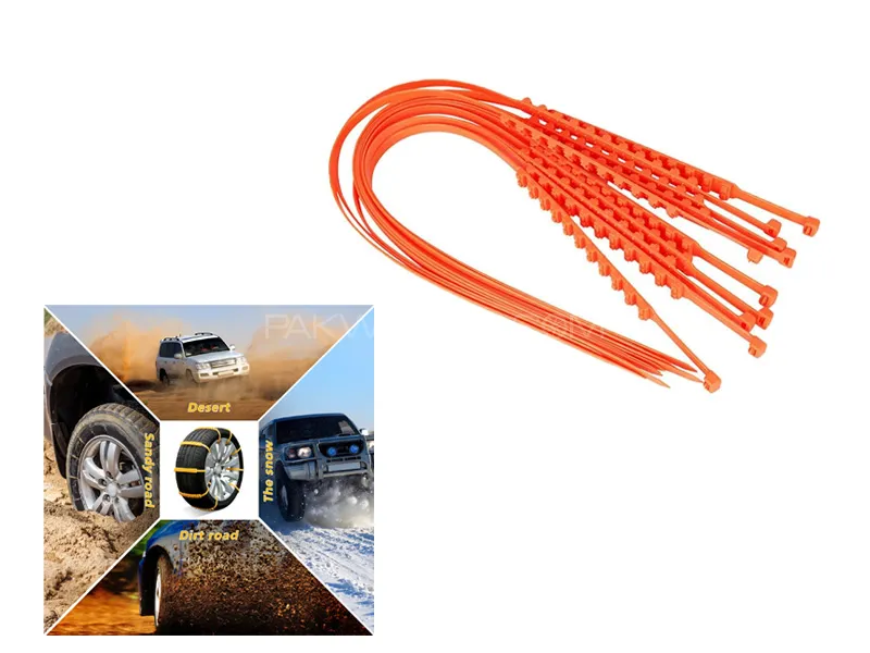 10 PCS Adjustable Anti-Slip Tire Zip Ties for Snow Chains 10 PCS Adjustable Anti-Slip Tire Zip Ties for Snow Chains Image-1