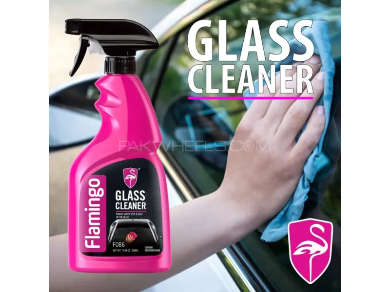 Flamingo Glass Cleaner – Car & Household Glass Cleaning Spray (500ml) Image-1