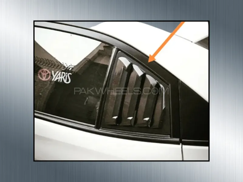 Toyota Yaris | Quarter Window Louvers | OEM Quality |Tape Fitting | Black-1Pair Toyota Yaris | Quarter Window Louvers | OEM Quality |Tape Fitting | Black-1Pair Image-2