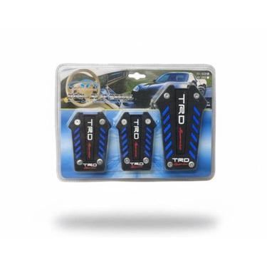 Trd Non Slip Racing Pedal Cover Set For All Manual Cars Blue Colour Trd Non Slip Racing Pedal Cover Set For All Manual Cars Blue Colour