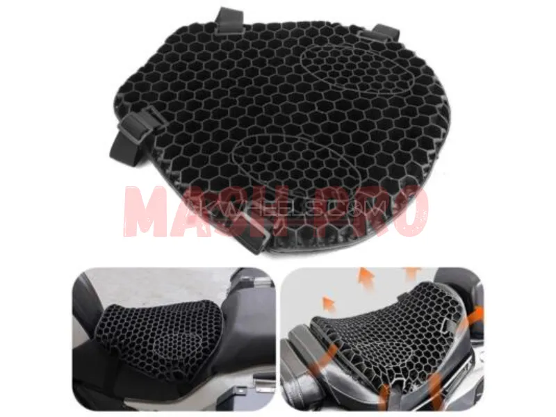 Motorcycle 3D Honeycomb Gel Seat Cushion – Universal Air Pad Cover for Comfort & Pressure Relief Image-1