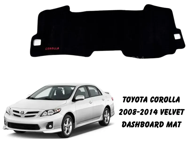 Toyota Corolla 2008 2014 Car Dashboard Cover Velvet Furr Geniune Original Quality And Size LongLast Image-1