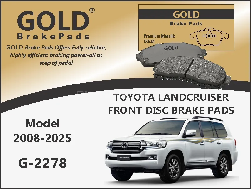 Toyota Land Cruiser Front Premium Disc Brake Pads G-2278 Image-1