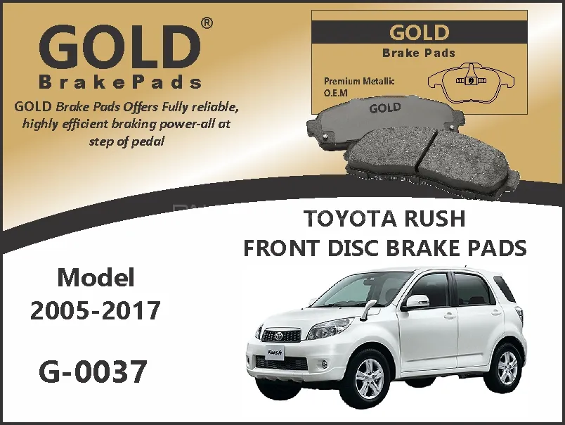 Toyota Rush Front Premium Disc Brake Pads G-0037 Image-1