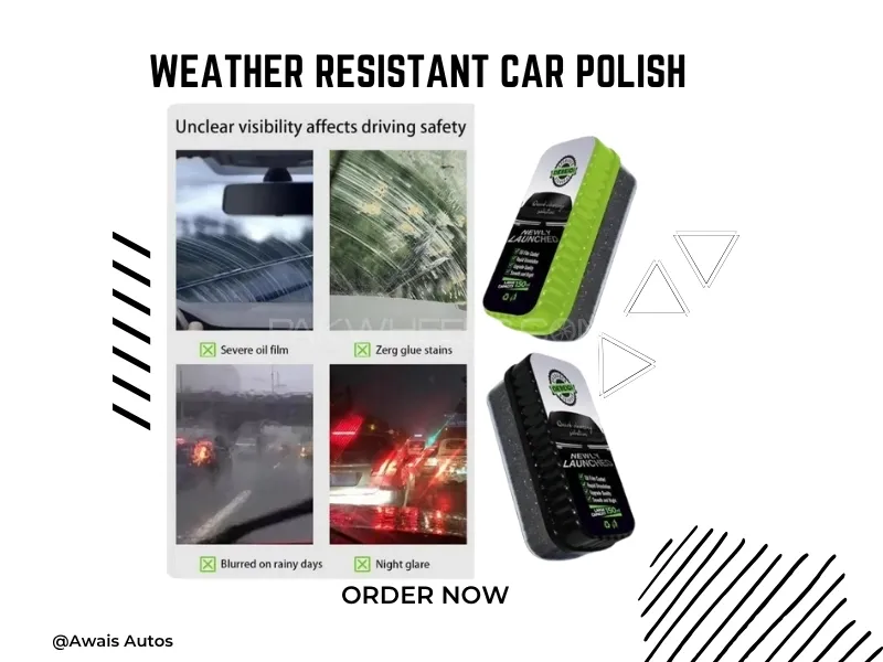 Two Pcs Weather Resistant Car Polish | Anti-Fog & Water Repellent Glass Coating Image-1