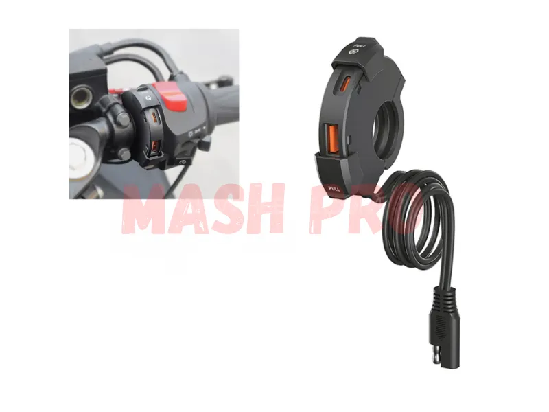 Universal Waterproof Motorcycle Handlebar Phone & Tablet USB Charger Image-1