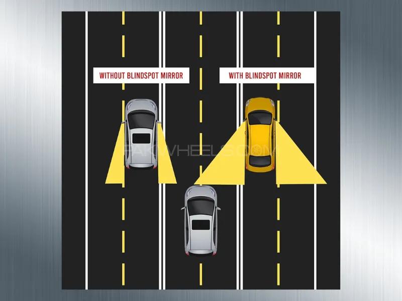 3R 1 Pair | Blind Spot Mirrors | Vehicle Square Rear View Wide Angle Round Convex Mirror  3R 1 Pair | Blind Spot Mirrors | Vehicle Square Rear View Wide Angle Round Convex Mirror  Image-3