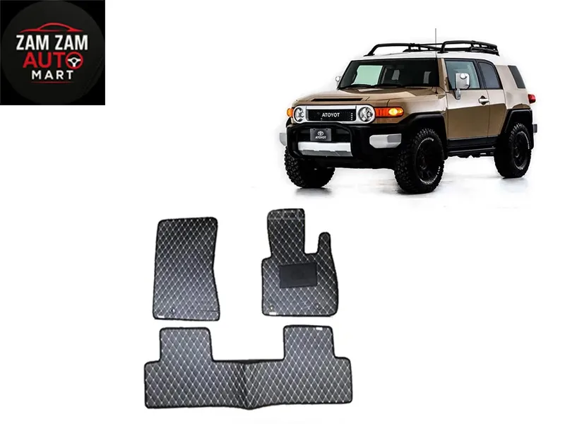 Toyota Fj Cruiser 7D Floor Mat 3PCS - Model 2006-2018 Image-1