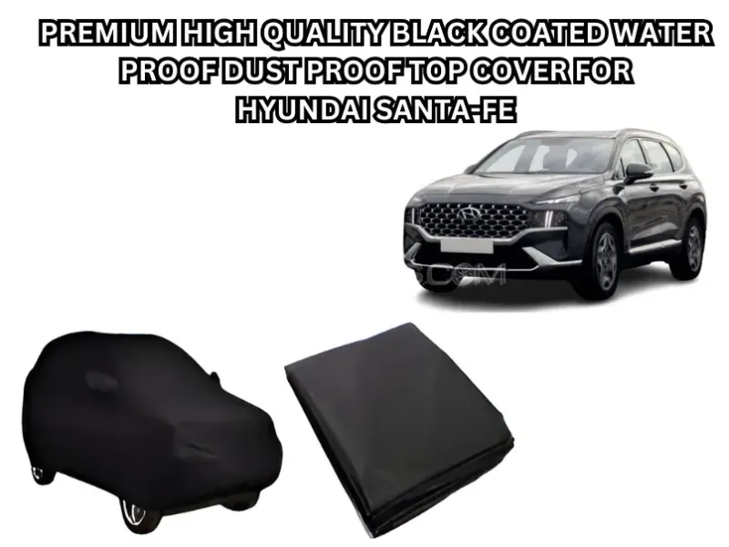 Hyundai Santa fe 2023 2025 Car Top Cover Parachute Imported Material Geniune Original Size-Black Image-1
