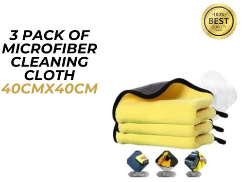 Microfiber Cleaning Cloths | Pack of 3 40x40cm | Super Absorbent Scratch-Free Towels Microfiber Cleaning Cloths | Pack of 3 40x40cm | Super Absorbent Scratch-Free Towels
