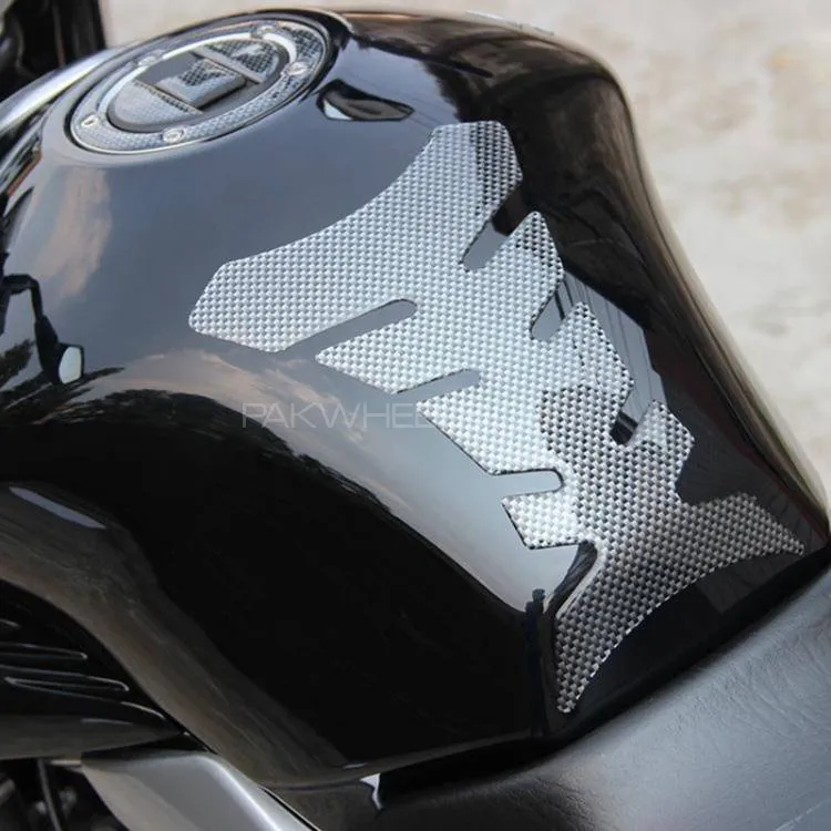 Carbon Fiber Tank Pad Tank Protector for Motorcycle – Universal Fit, Fish Bone Design Image-1