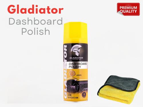 Gladiator Car Dashboard Polish 450ml | Lemon Fragrance | UV Protection & Gloss Finish Gladiator Car Dashboard Polish 450ml | Lemon Fragrance | UV Protection & Gloss Finish