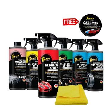 Track 6 in 1 Premium Detailing Kit With Free Ceramic  Coating Car Wax and Towel Track 6 in 1 Premium Detailing Kit With Free Ceramic  Coating Car Wax and Towel