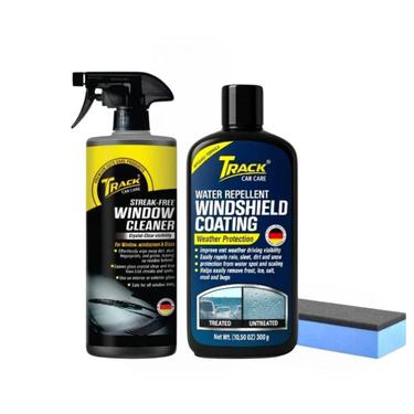 Track Water Repellent Windshield Coating And Window Cleaner 500 ml With Free Pad& Microfiber Towel Track Water Repellent Windshield Coating And Window Cleaner 500 ml With Free Pad& Microfiber Towel