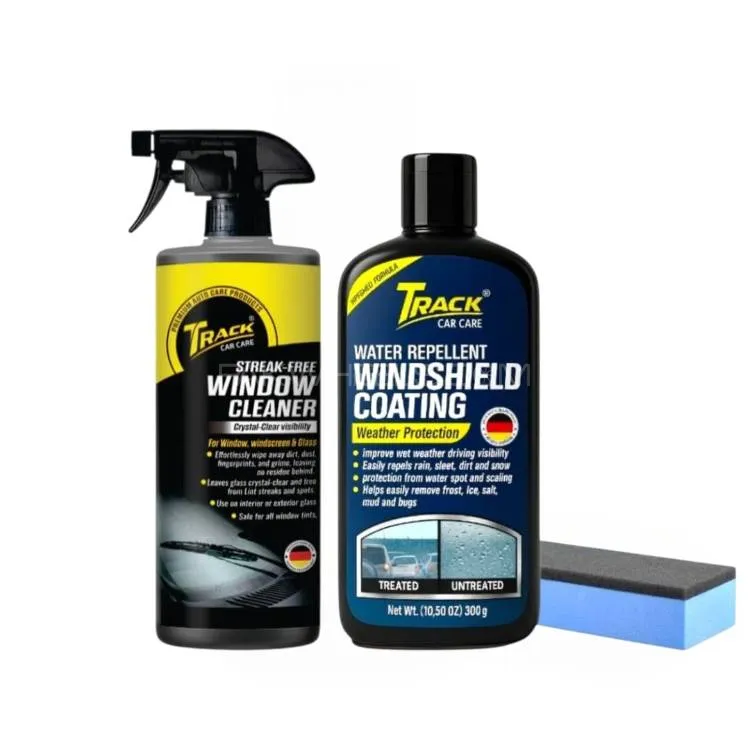 Track Water Repellent Windshield Coating And Window Cleaner 500 ml With Free Pad& Microfiber Towel Image-1