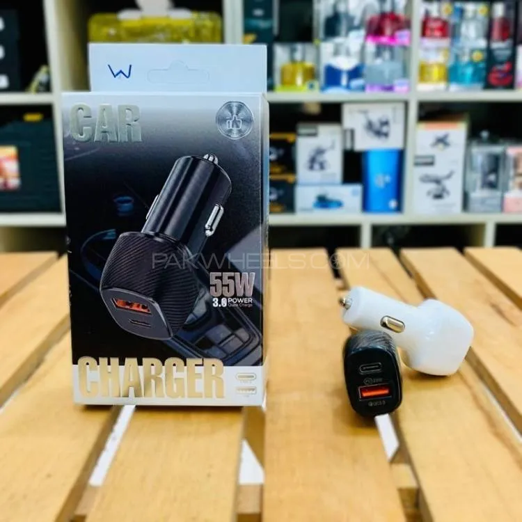 55 W 3.0A Dual USB Car Charger QC3.0 Fast Charging PD Phone Charger 55 W 3.0A Dual USB Car Charger QC3.0 Fast Charging PD Phone Charger Image-2