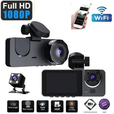 3 Channel Dash Cam 1080P Front and Rear Inside Car Camera WiFi APP Control Night Vision 3 Channel Dash Cam 1080P Front and Rear Inside Car Camera WiFi APP Control Night Vision