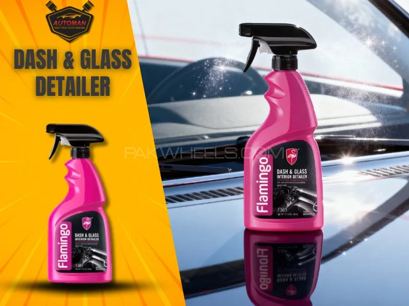 Flamingo Dash & Glass Detailer – Interior Shine & Cleaner Spray | AutoManPK Image-1