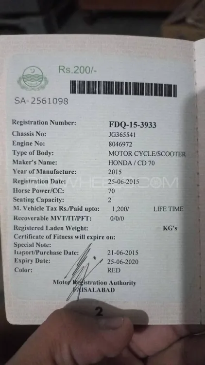 Honda CD 70 2015 for Sale Honda CD 70 2015 for Sale Image-5