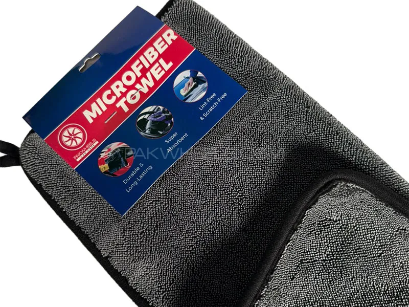 PakWheels Car Care - Microfiber Towel 40*40 1200GSM - Magnetic Towel - Instantly Absorbs Water  PakWheels Car Care - Microfiber Towel 40*40 1200GSM - Magnetic Towel - Instantly Absorbs Water  Image-2