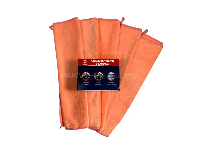 PakWheels Car Care - Microfiber Towel 40X40 (230GSM) - Interior & Engine Cleaning (Pack Of 5) PakWheels Car Care - Microfiber Towel 40X40 (230GSM) - Interior & Engine Cleaning (Pack Of 5) Image-2