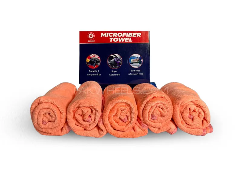 PakWheels Car Care - Microfiber Towel 40X40 (230GSM) - Interior & Engine Cleaning (Pack Of 5) PakWheels Car Care - Microfiber Towel 40X40 (230GSM) - Interior & Engine Cleaning (Pack Of 5) Image-4