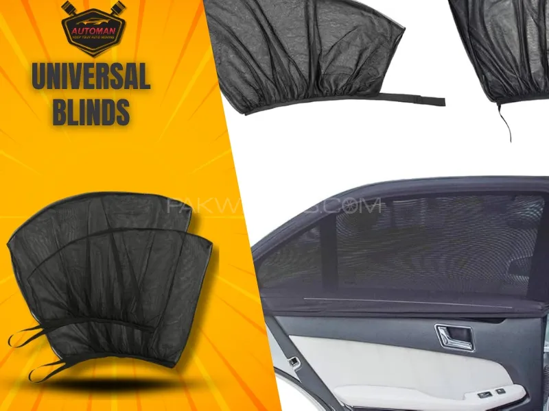 4pcs Universal Car Sun Blinds – UV Protection & Privacy | AutomanPK Image-1