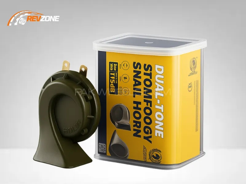 Bemaz Dual Tone Snail Horn 12V – 115dB Loud Waterproof Horn for Car & Bike (2Pcs) Image-1