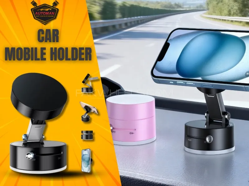 Car Universal Magnetic Mobile Holder – 360° Rotation Strong Grip Mount | AutoManPK Image-1