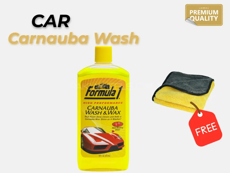 Formula Car Shampoo 500ml | Carnauba Wash & Wax | High Foam | Deep Gloss & Paint Protection Image-1