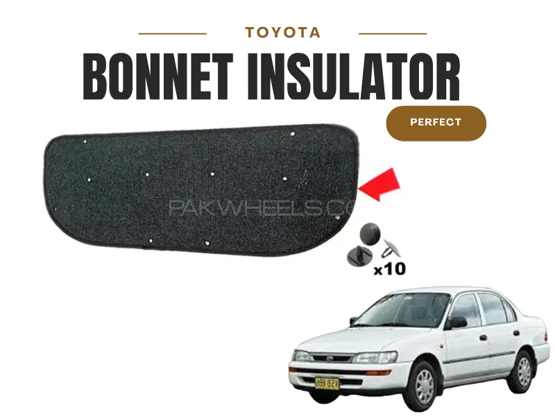 Toyota Corolla 1994–2002 Bonnet Hood Insulator Liner | Local Fit Namda Cover | Heat & Sound Shield Image-1