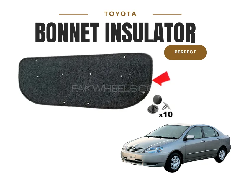 Toyota Corolla 2000–2006 Bonnet Hood Insulator Liner | Heat & Sound Protection Namda Sheet Image-1