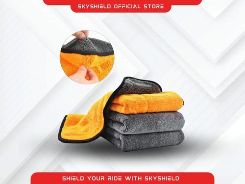 Microfiber Towels Orange & Grey 40X40 (800 GSM) Microfiber Towels Orange & Grey 40X40 (800 GSM)