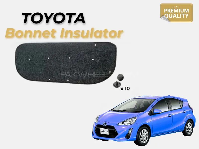 Toyota Aqua 2012–2021 Bonnet Hood Insulator Liner | Local Fit Namda Cover | Heat & Sound Shield Image-1
