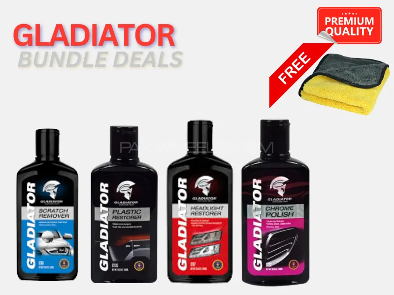 Gladiator Car Deep Scratch Remover Kit (Combo 5 Pcs) | Complete Paint Restoration & Shine System Image-1
