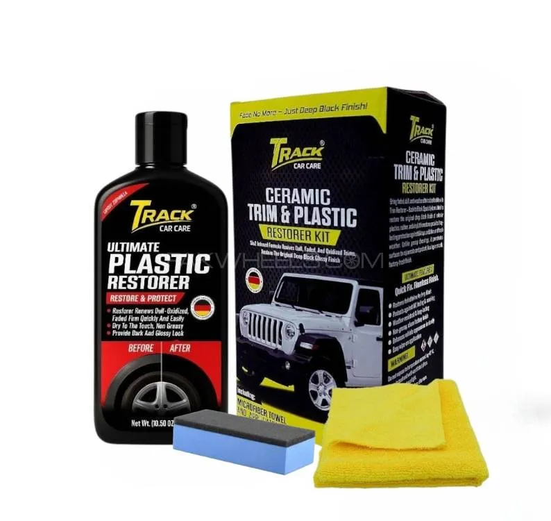 Track Plastic &Trim Ceramic Restorer Kit Long Lasting and Ultimate Results With Free Pad and Towel Image-1