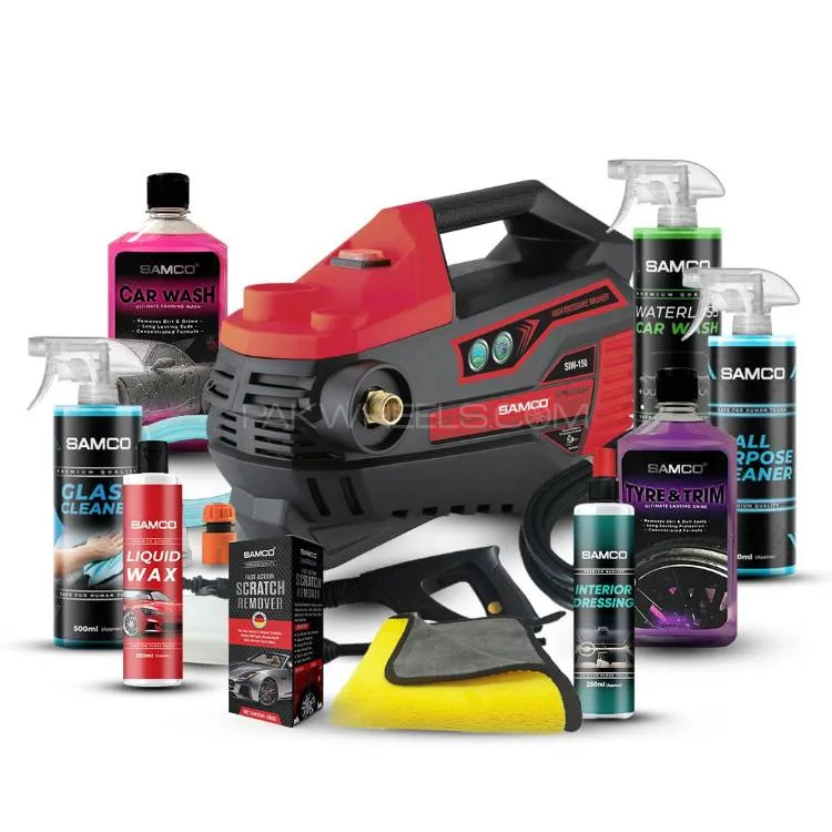 Samco Induction Motor Pressure Washer 1800 Watts (150 Bar) with 9 in 1 kit Image-1