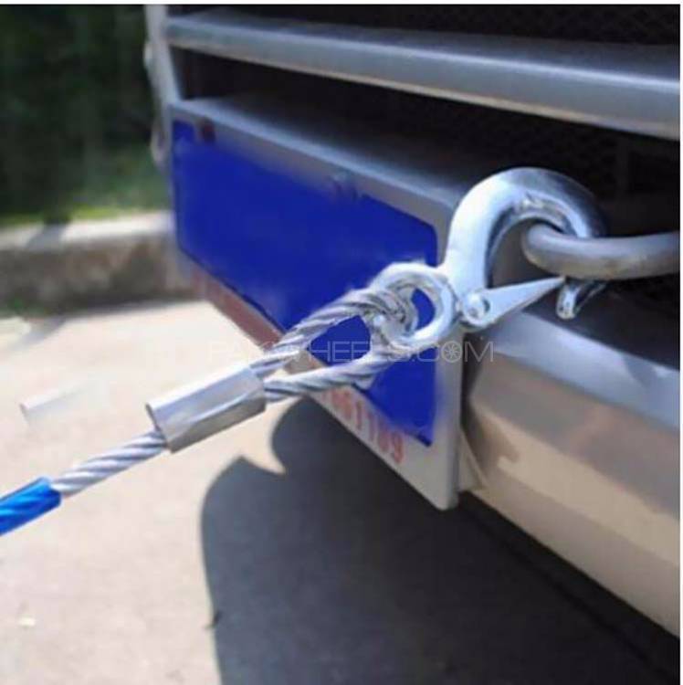Heavy Duty (Steel+Nylon) Emergency Car Towing Ropes Image-1