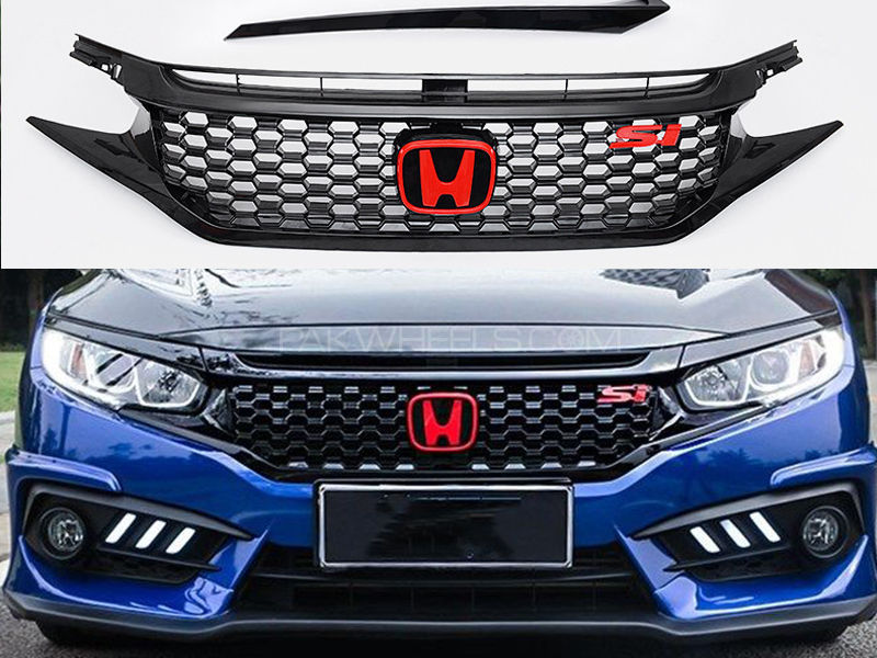 Honda Civic Front Mesh Grill - 2016 -2021 Image-1