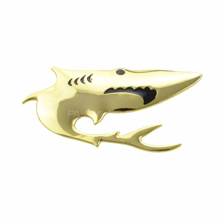Shark Metal Car Emblem Sticker Image-1