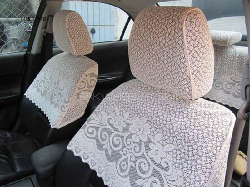 Universal Lace Seat Cover - White  Image-1