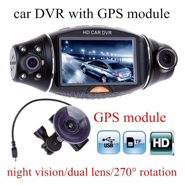 Real Car DVR Double Lens with GPS "Rotation Stylish LENS" Image-1