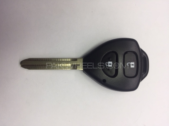 Aftermarket 2 Button Toyota Vitz Corolla Remote Key Shell with Blade Cutting Image-1