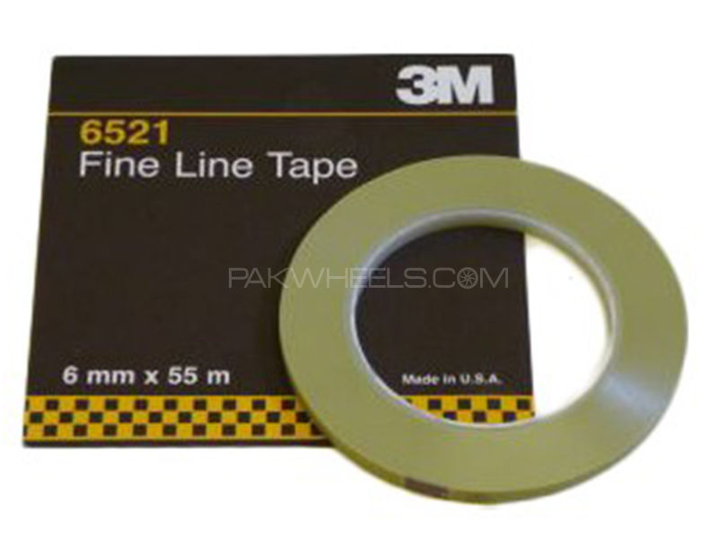 3M Fine Line Masking Tape 6mmX55meter - 1 Roll - 6521 Image-1
