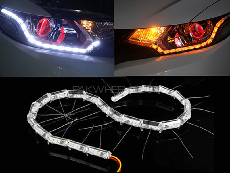 Universal Snake LED DRL Light For Headlights Image-1